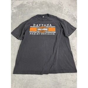 Harley Davidson Daytona Beach Short Sleeve T Shirt Men's Size XL Black
